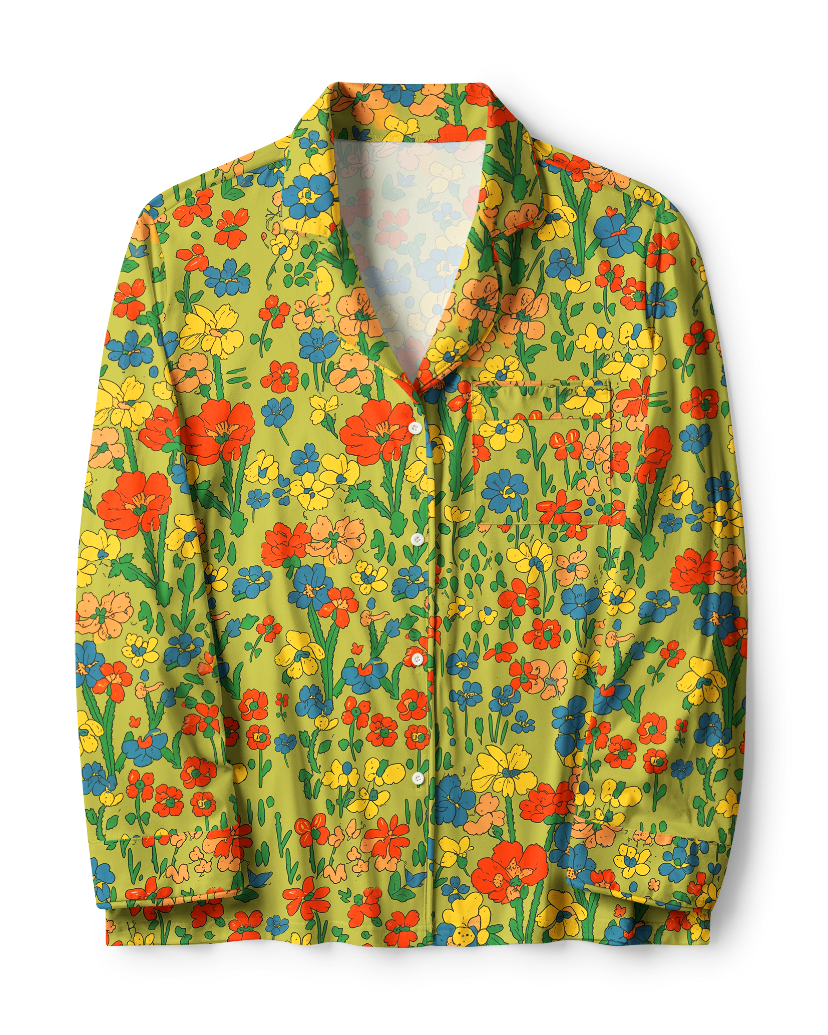 TheRetroTee Bold Pop Wildflower Vintage Pajama Set