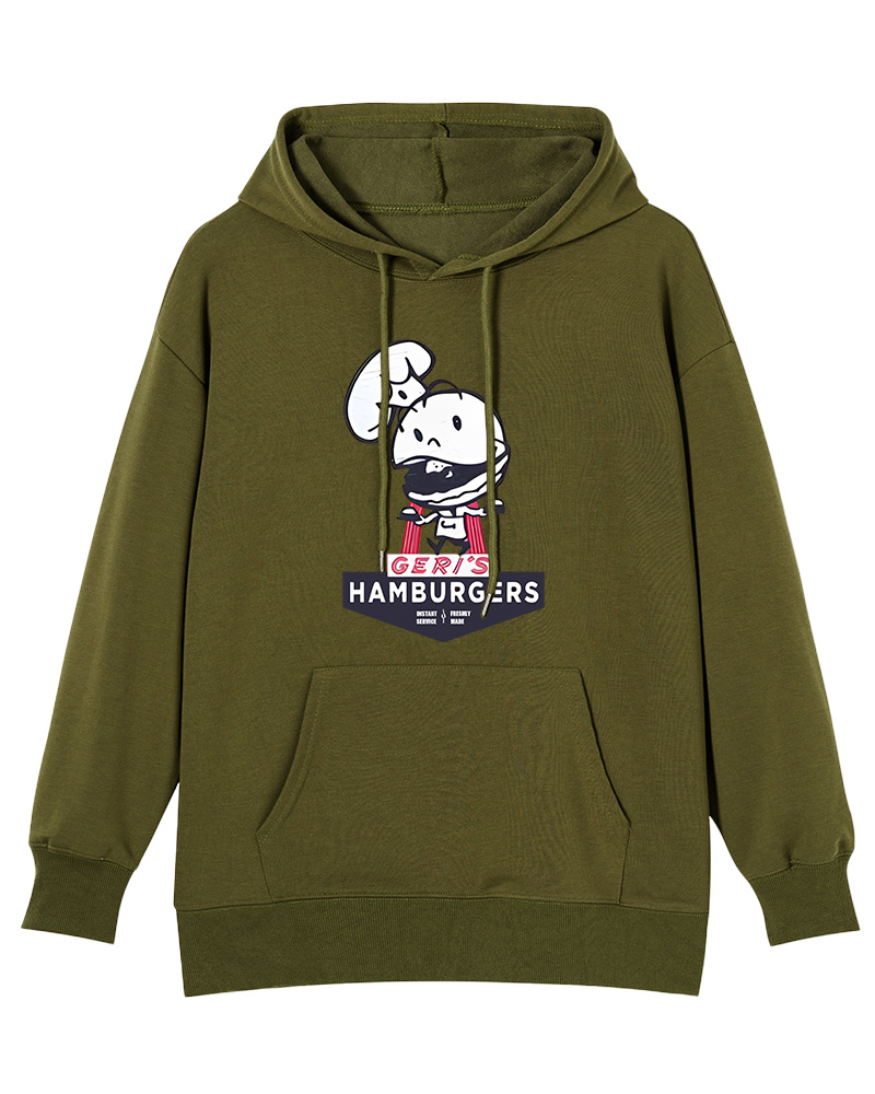 TheRetroTee Geri's Hamburgers Rockford 1970s Cotton Hoodie