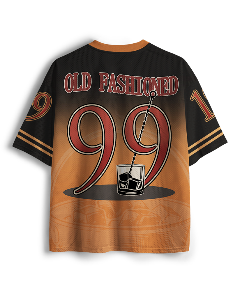 TheRetroTee Negroni Cocktail Raglan Mesh Jersey