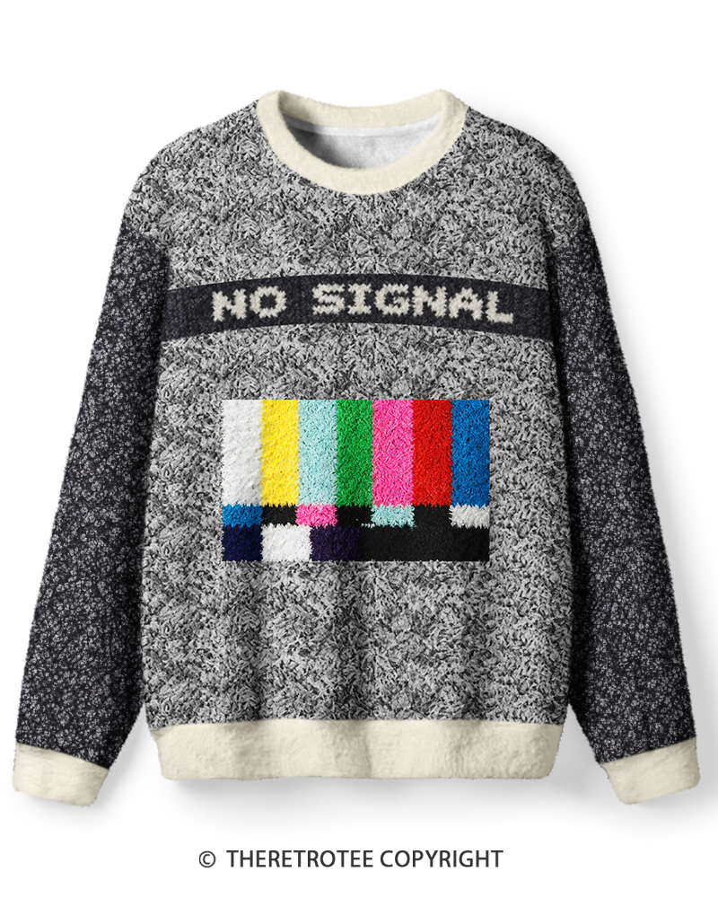 TheRetroTee Vintage 1980s Analog TV Test Pattern Sweater