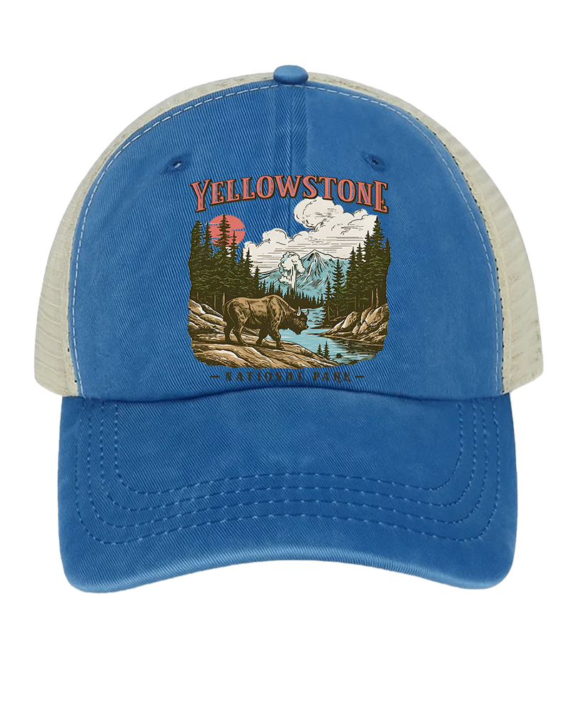 TheRetroTee Yellowstone National Park 1870s Trucker Hat