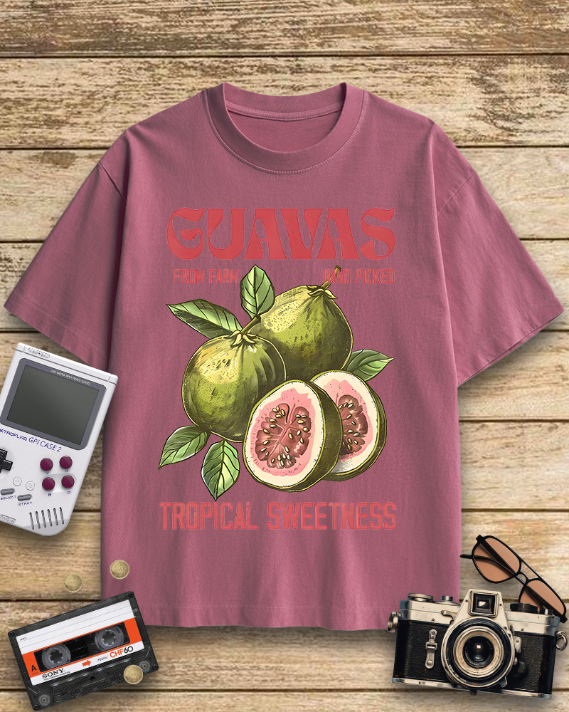 TheRetroTee Exotic Fruit Lover 1960s Cotton T-Shirt