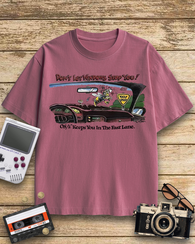 TheRetroTee Vintage OS2 Computer 1980s Cotton T-Shirt