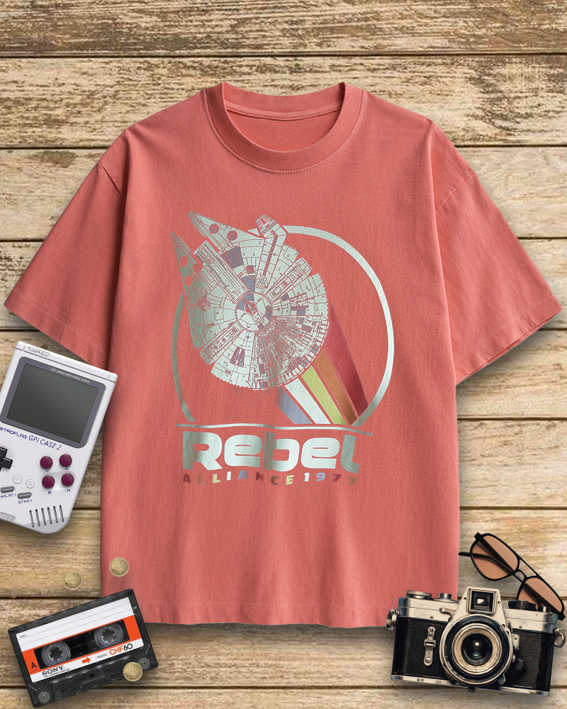 TheRetroTee Rebel Alliance 1977 Navy Nostalgic T-Shirt