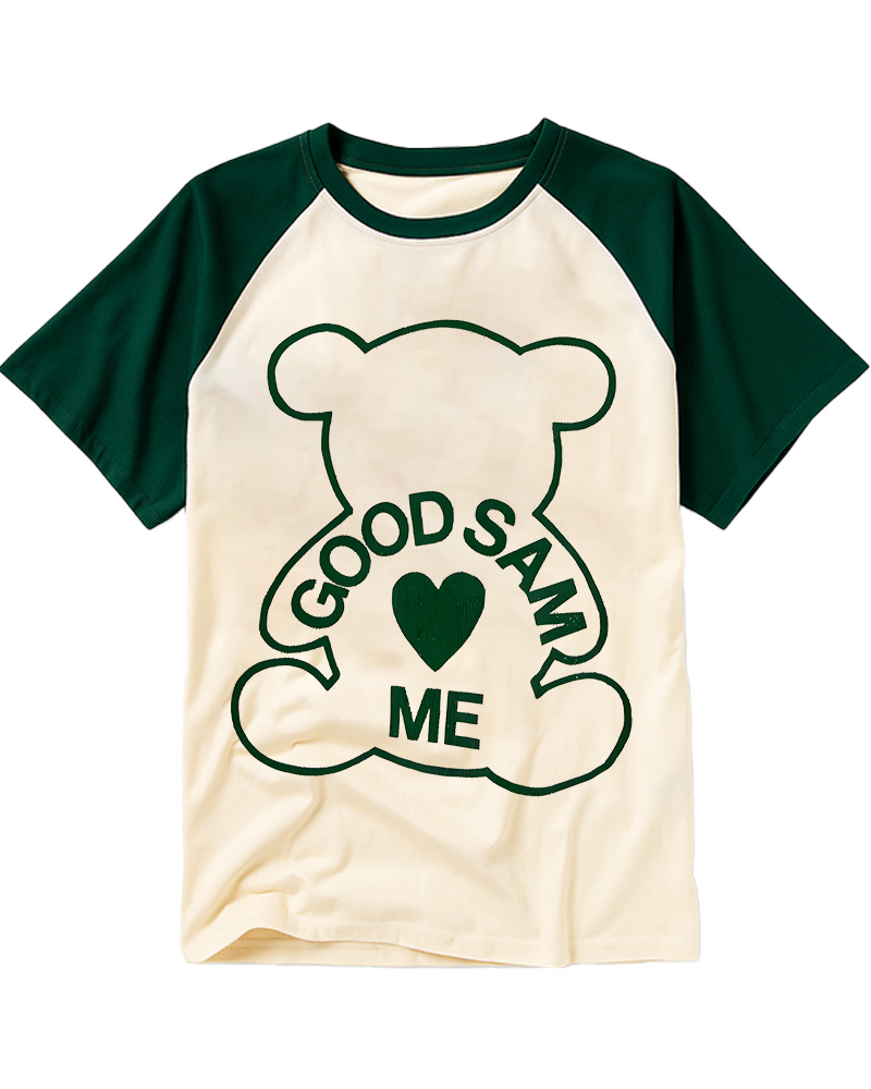 TheRetroTee 90s Sam Loves Me Raglan Baseball T-Shirt