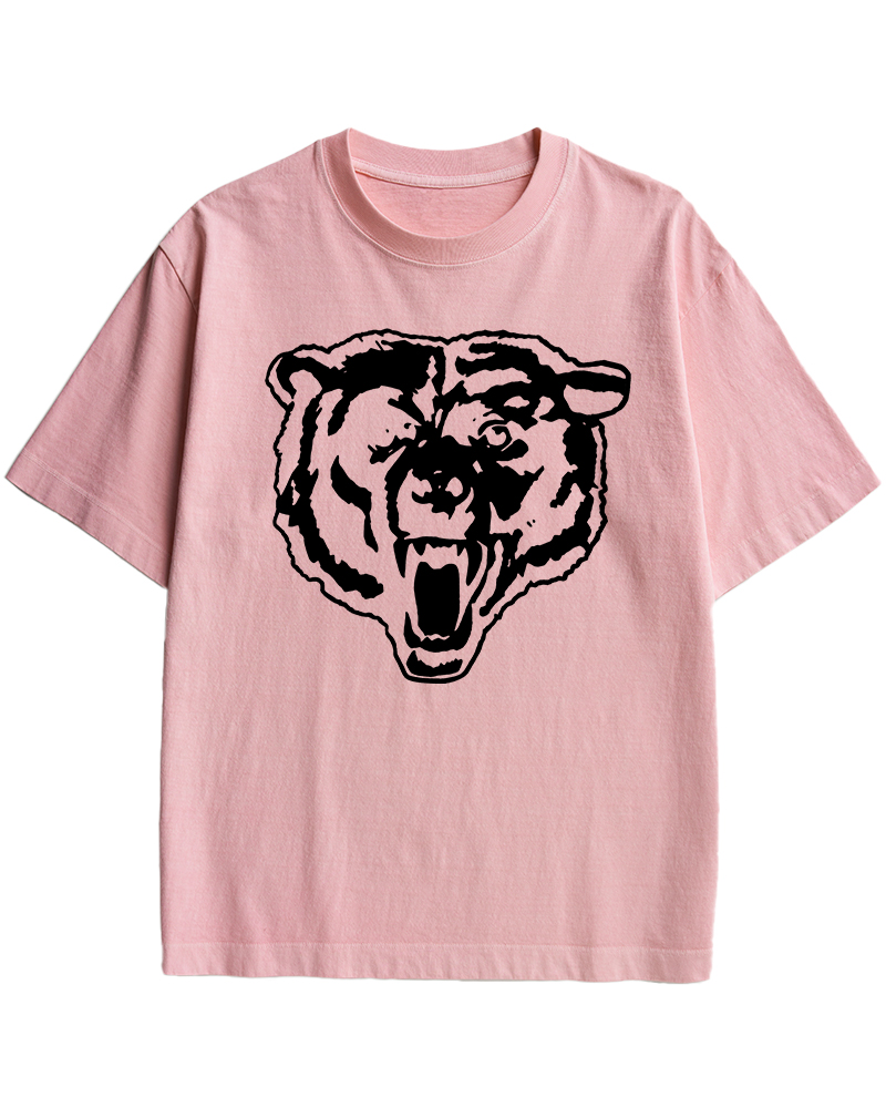 TheRetroTee Bear Head Graphic Cotton T-Shirt