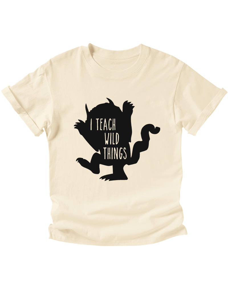 TheRetroTee I Teach Wild Things 1960s Kids T-Shirt