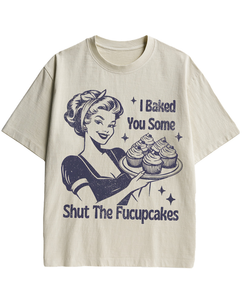 TheRetroTee 50s Shut The Fucupcakes Cotton T-Shirt