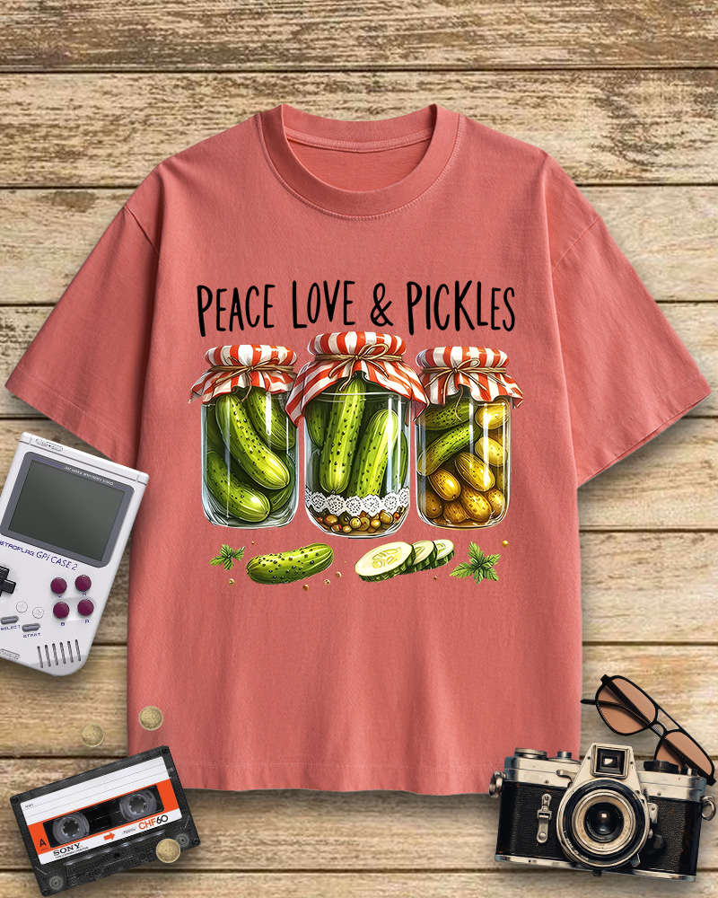 TheRetroTee Dill Pickle 1970s Cotton T-Shirt