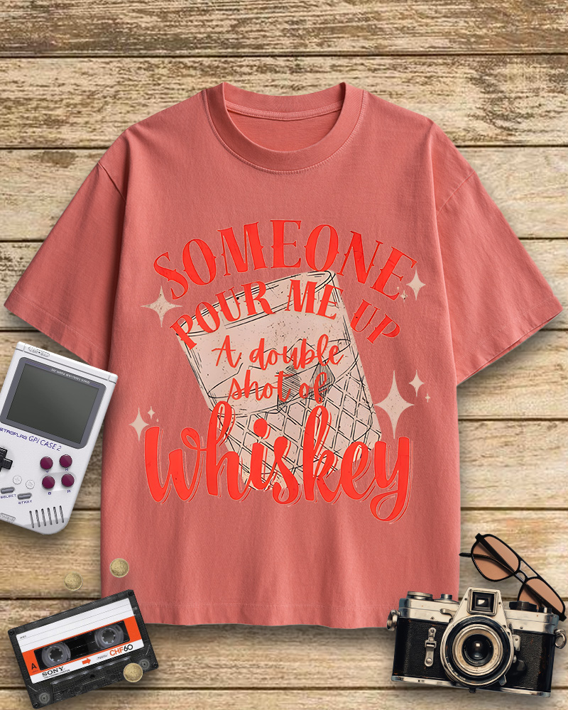 TheRetroTee Whiskey Cotton T-Shirt