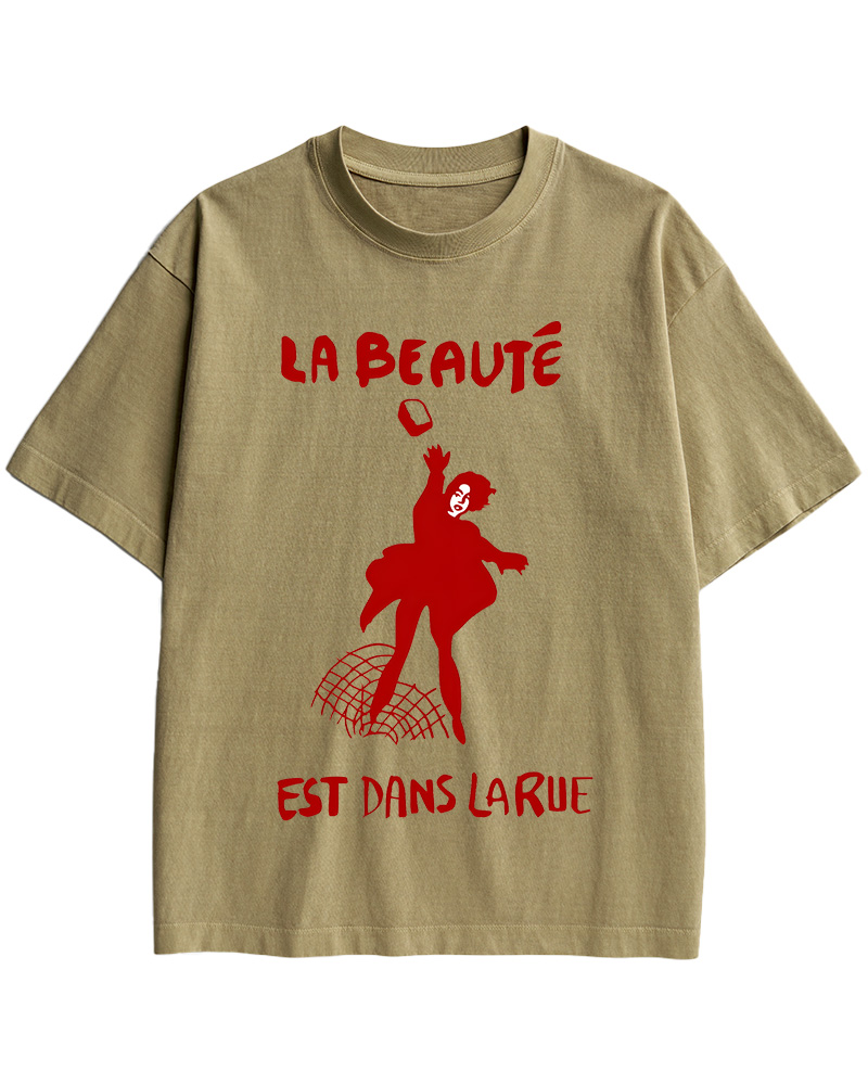 TheRetroTee La Beauté Est Dans La Rue 1960s Cotton T-Shirt