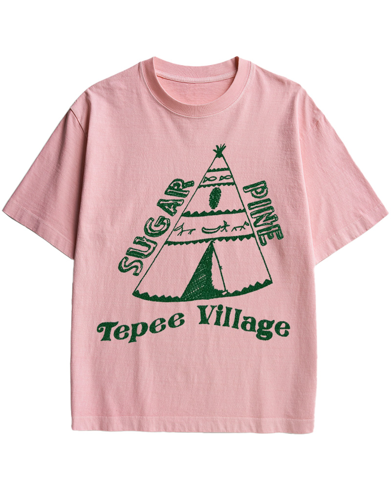 TheRetroTee 70s Sugar Pine Tepee Cotton T-Shirt