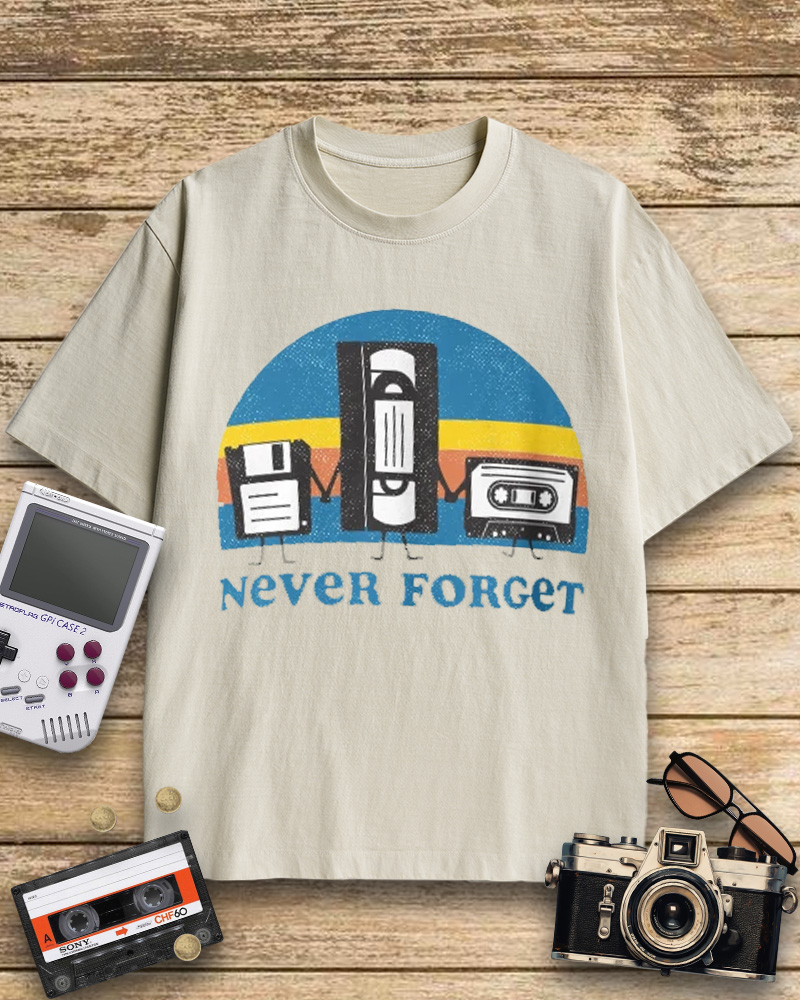 TheRetroTee Never Forget 1980s Cotton T-Shirt