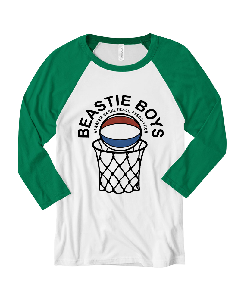 Atwater Basketball Association Beastie Boys Long Sleeve Raglan T-Shirt