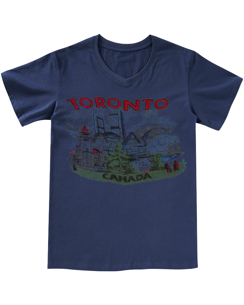 TheRetroTee 1960s Toronto souvenir V-neck T-Shirt