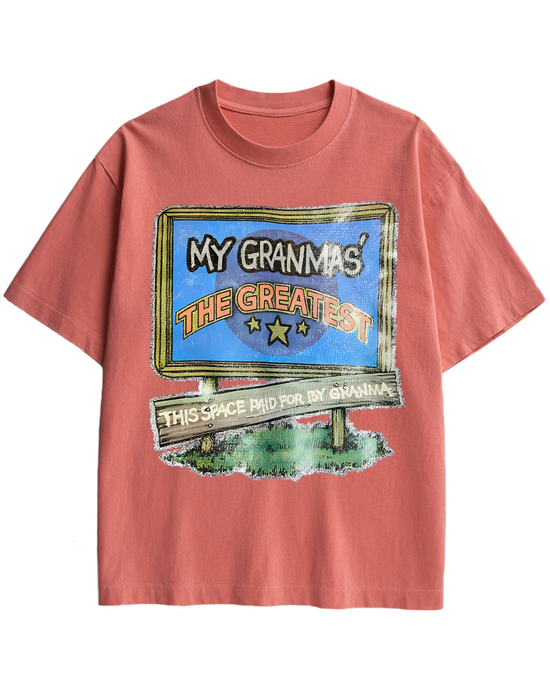 TheRetroTee 70s-80s Funny Greatest Grandma Cotton T-Shirt