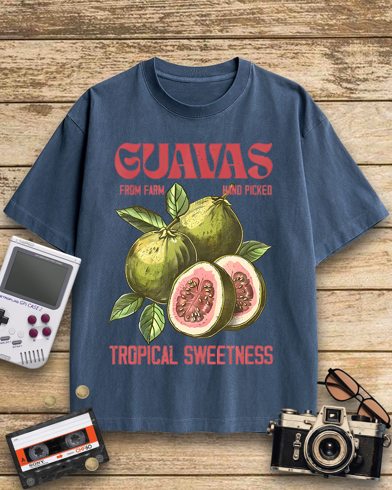 TheRetroTee Exotic Fruit Lover 1960s Cotton T-Shirt