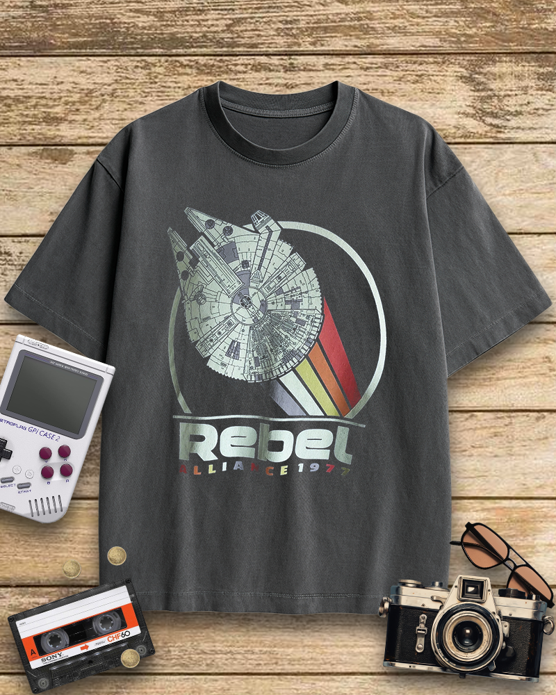 TheRetroTee Rebel Alliance 1977 Navy Nostalgic T-Shirt