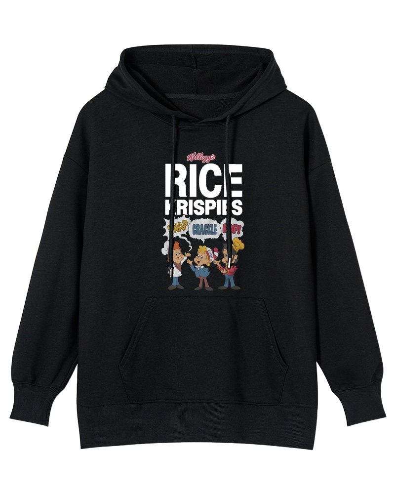TheRetroTee Rice Krispies Snap, Crackle, and Pop 1970s Cotton Hoodie