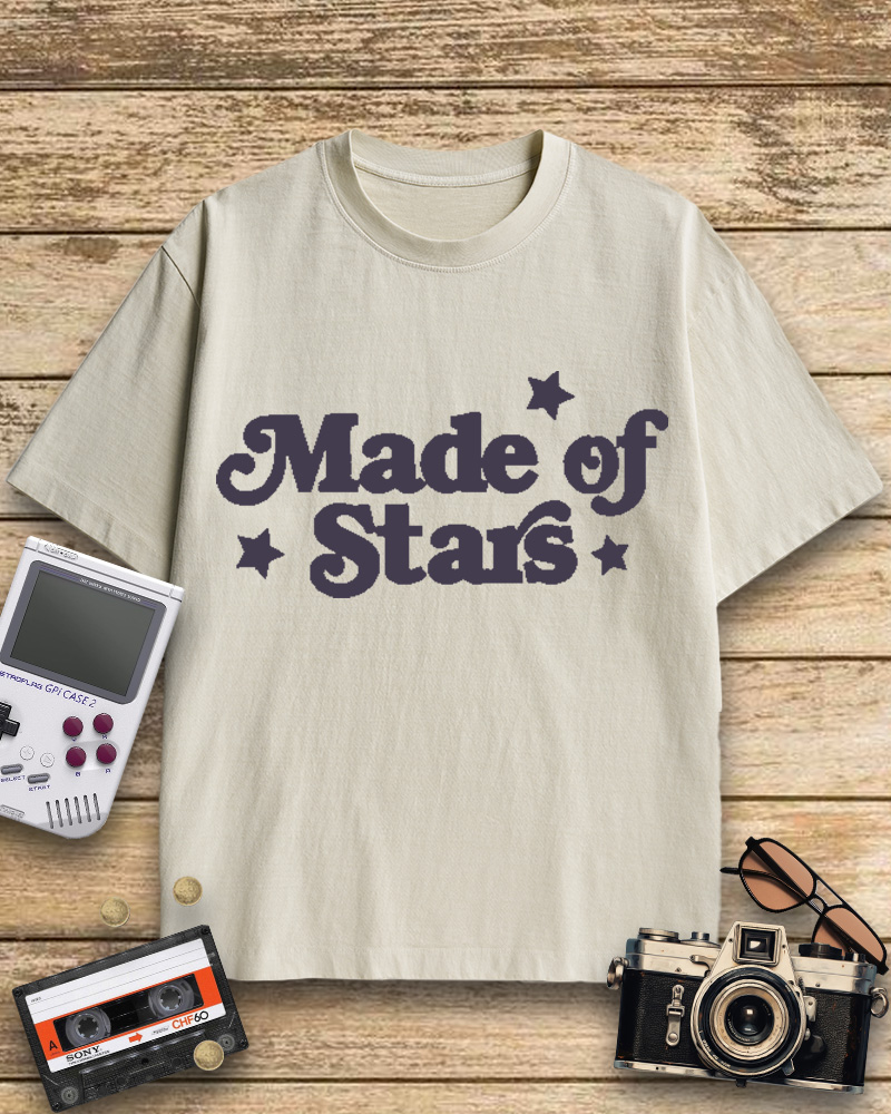 TheRetroTee Made Of Stars 1980s Cotton T-Shirt