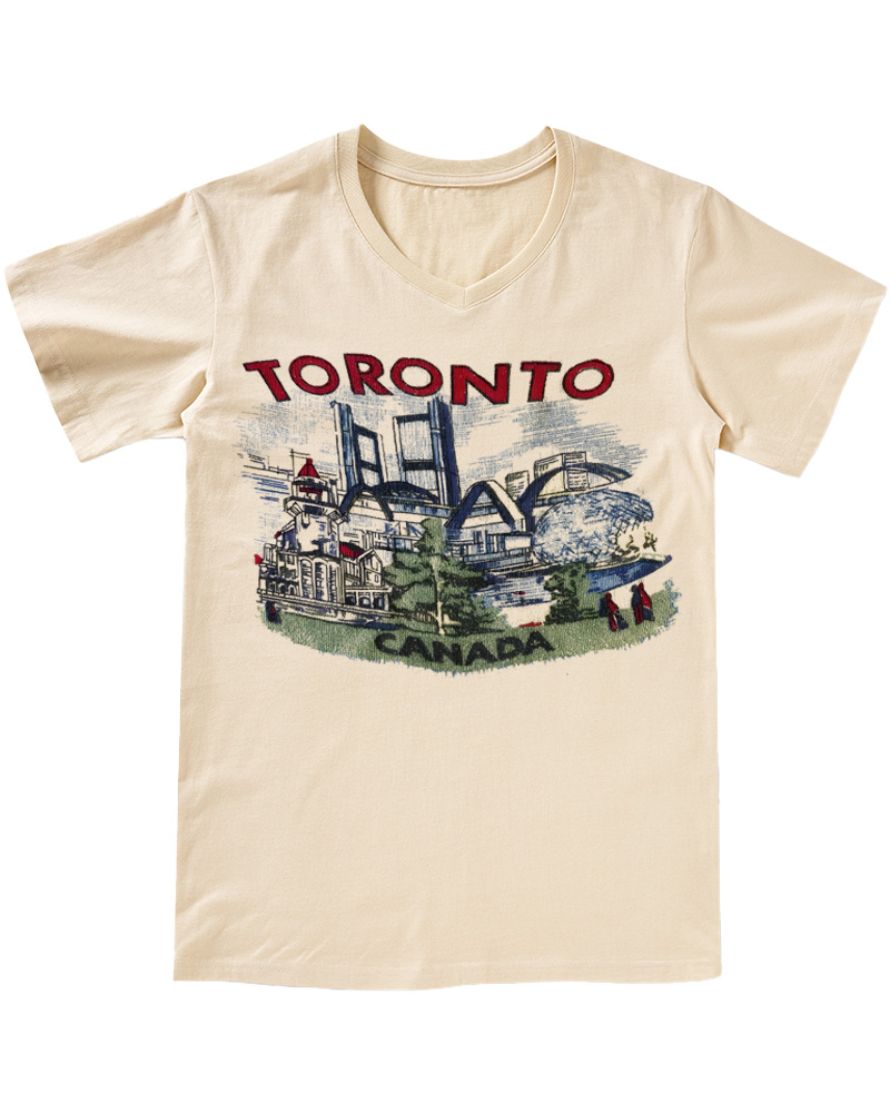 TheRetroTee 1960s Toronto souvenir V-neck T-Shirt