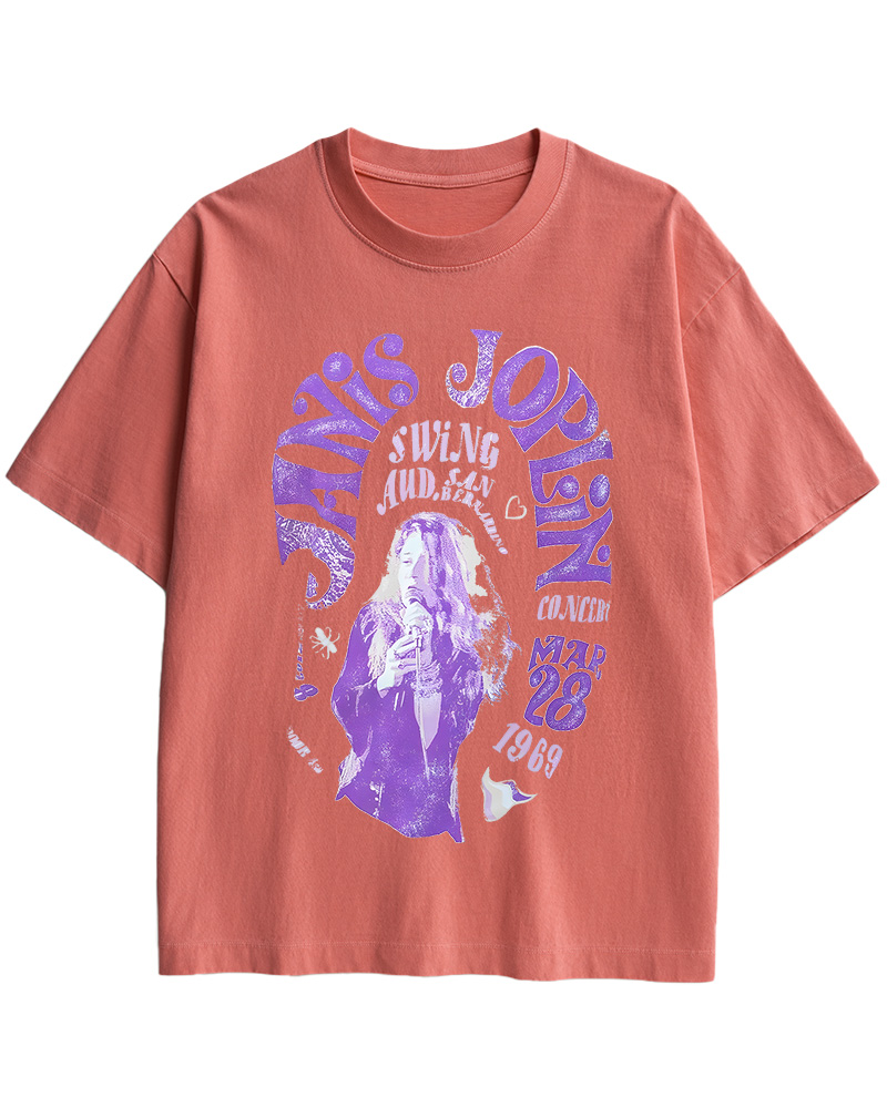 TheRetroTee JANIS JOPLIN 1970s Cotton T-Shirt