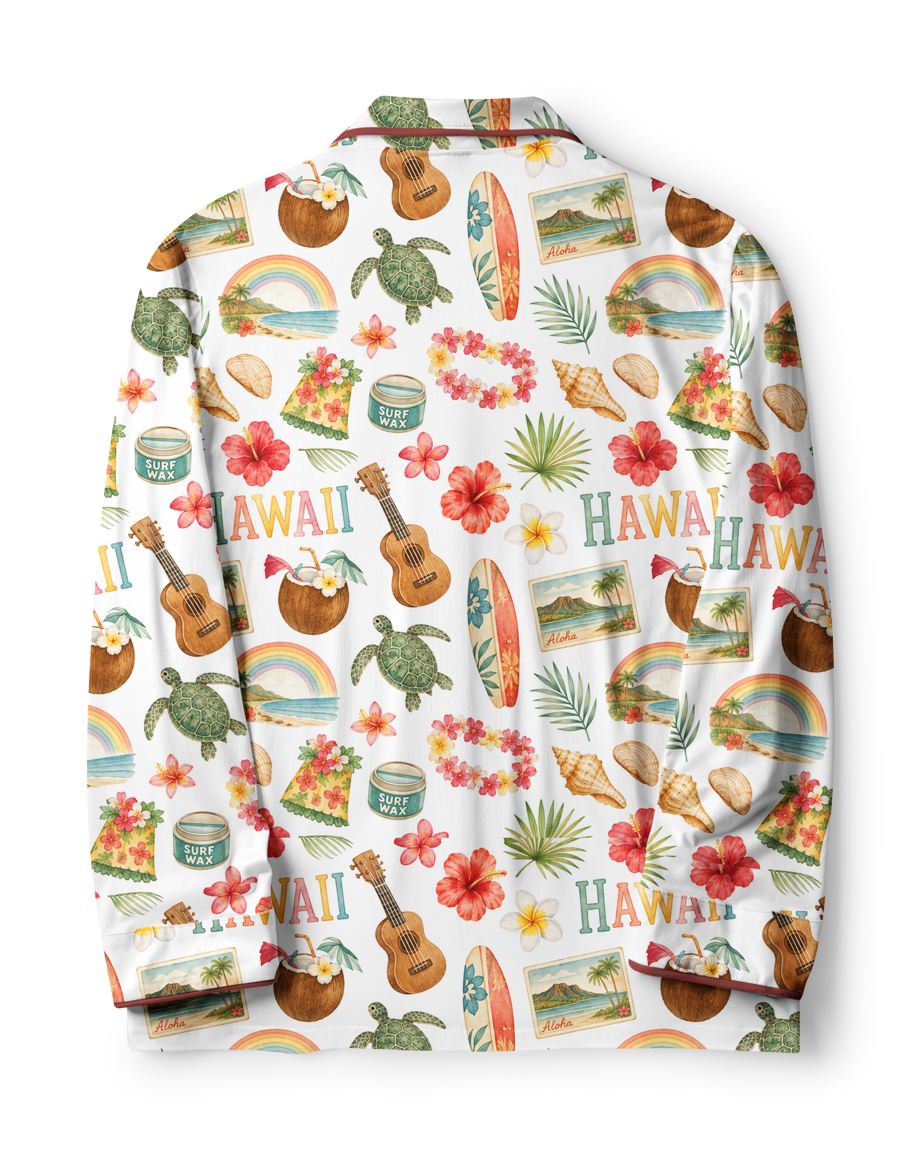 TheRetroTee Hawaiian Vibes Vintage Pajama Set