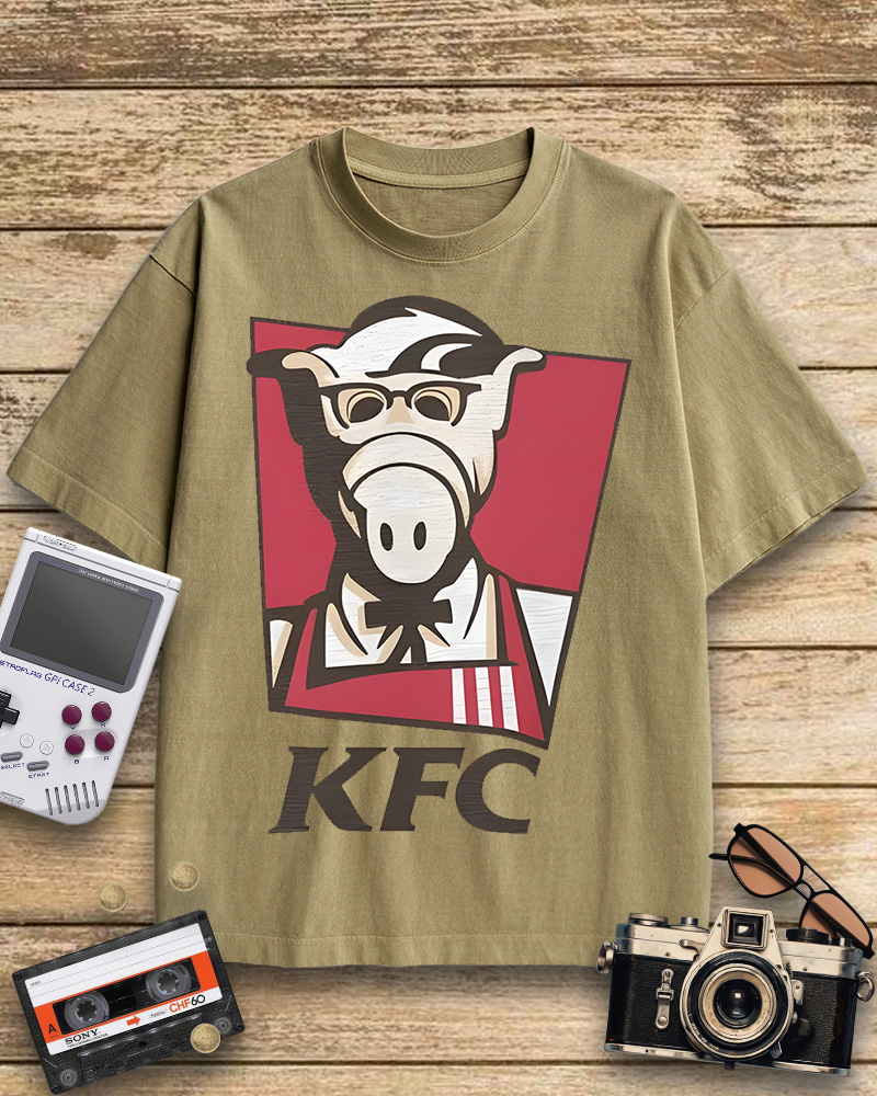 TheRetroTee 80s Kentucky Fried Cats Cotton T-Shirt
