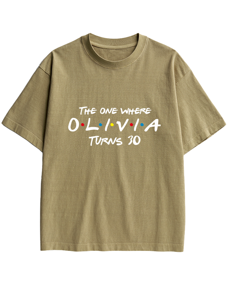 TheRetroTee The One Where Olivia Turns 30 1990s Cotton T-Shirt