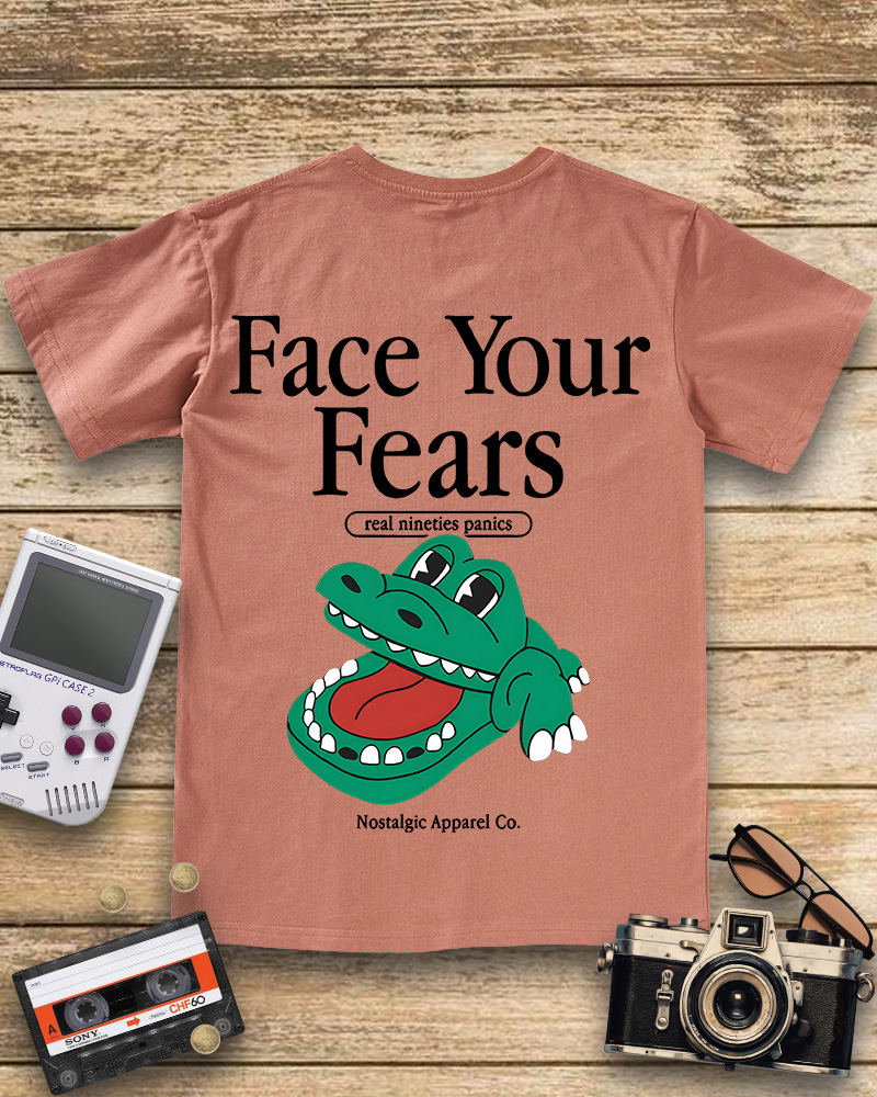 TheRetroTee Face Your Fears  V-neck T-Shirt