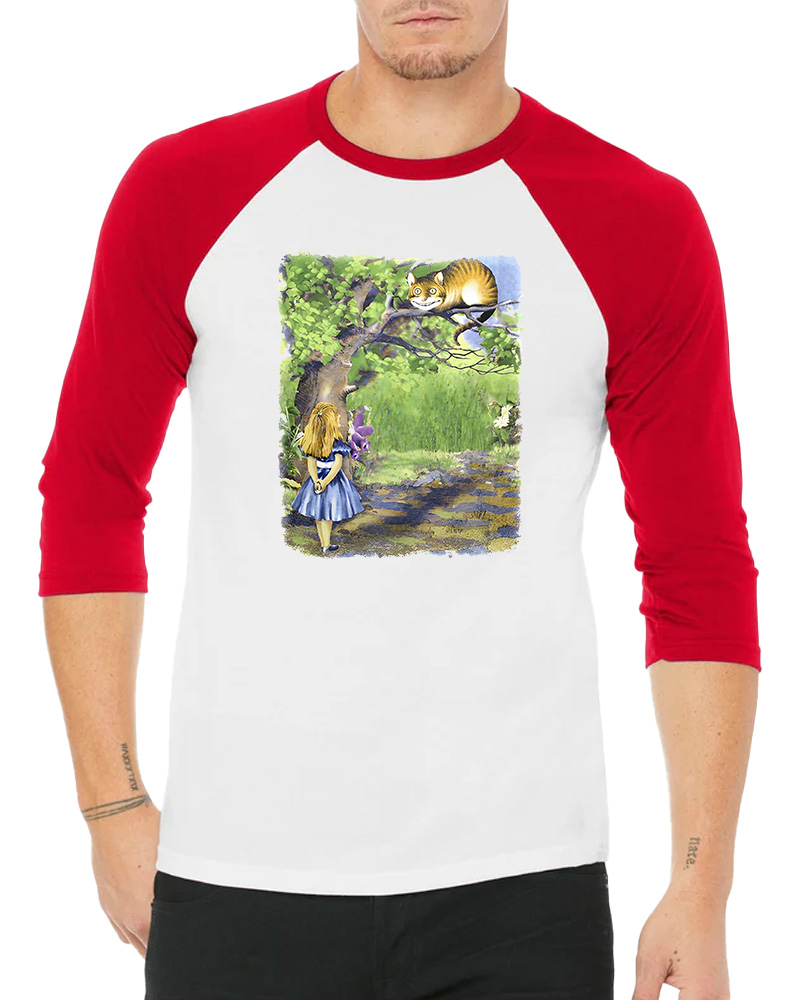 TheRetroTee Alice In Wonderland Long Sleeve Raglan T-Shirt