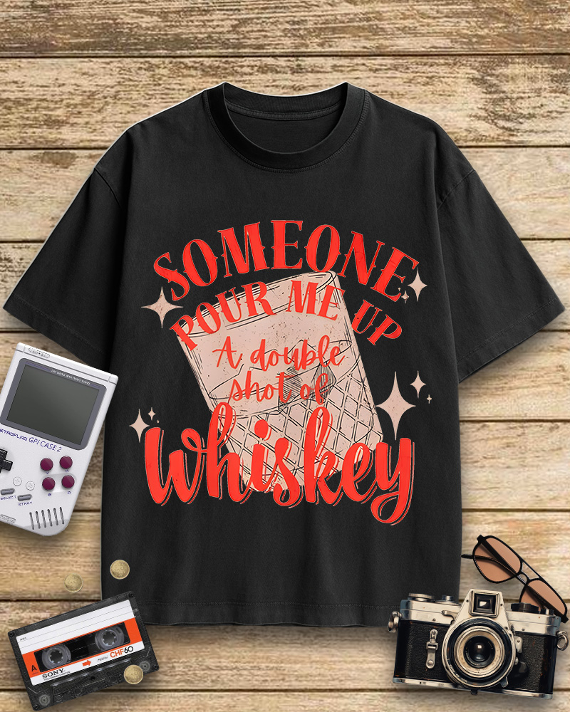 TheRetroTee Whiskey Cotton T-Shirt