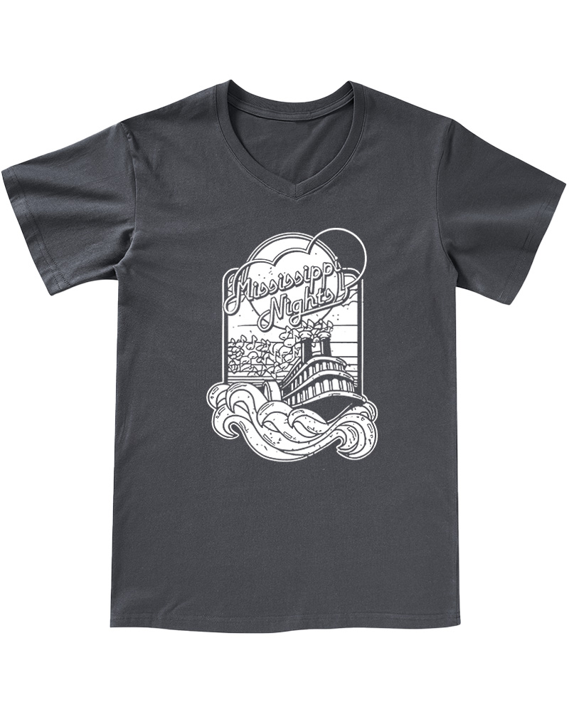 TheRetroTee Mississippi Nights St. Louis 1970s V-neck T-Shirt