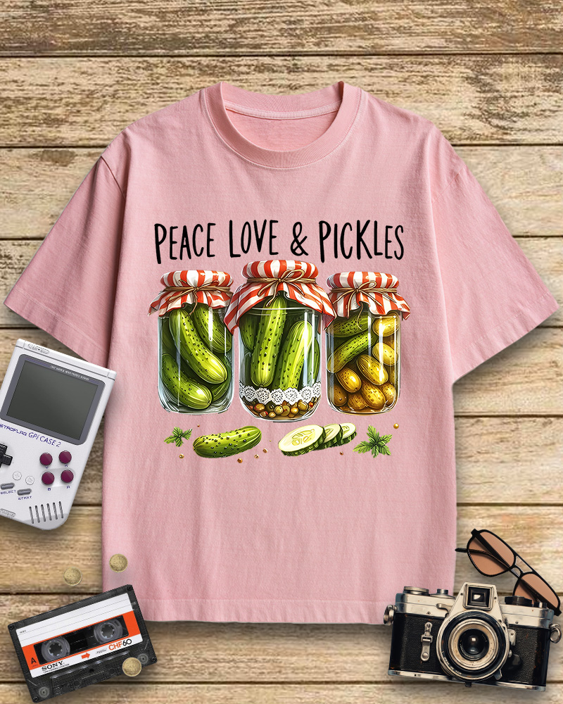 TheRetroTee Dill Pickle 1970s Cotton T-Shirt
