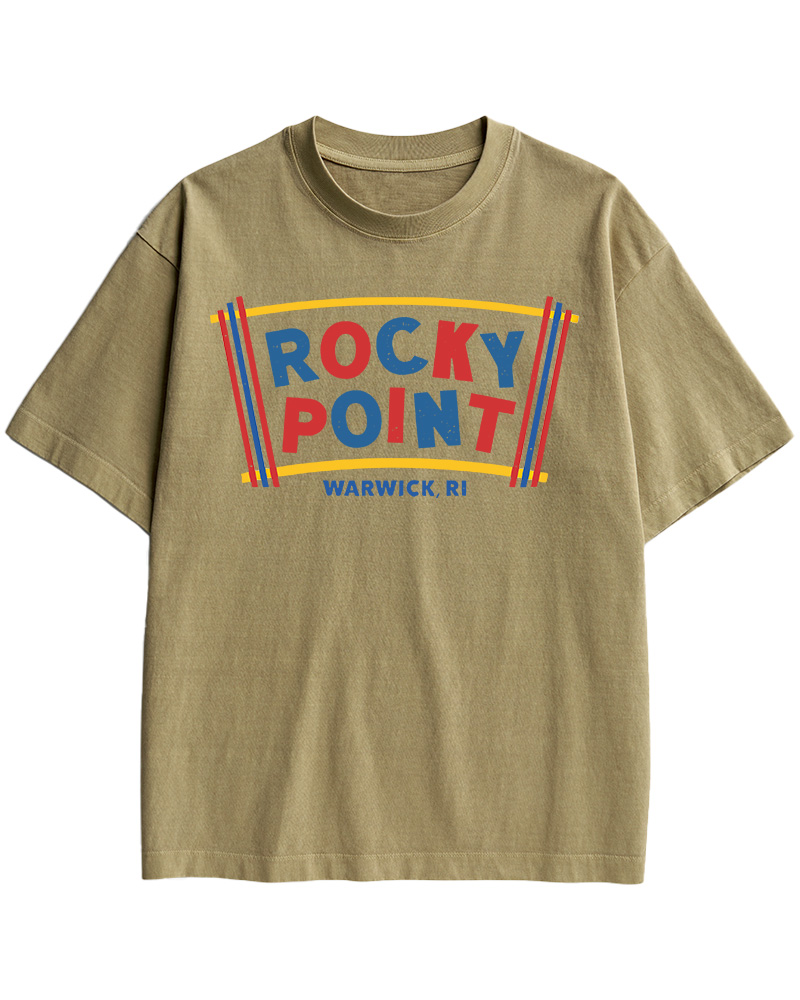 TheRetroTee Rocky Point 1980s Cotton T-Shirt