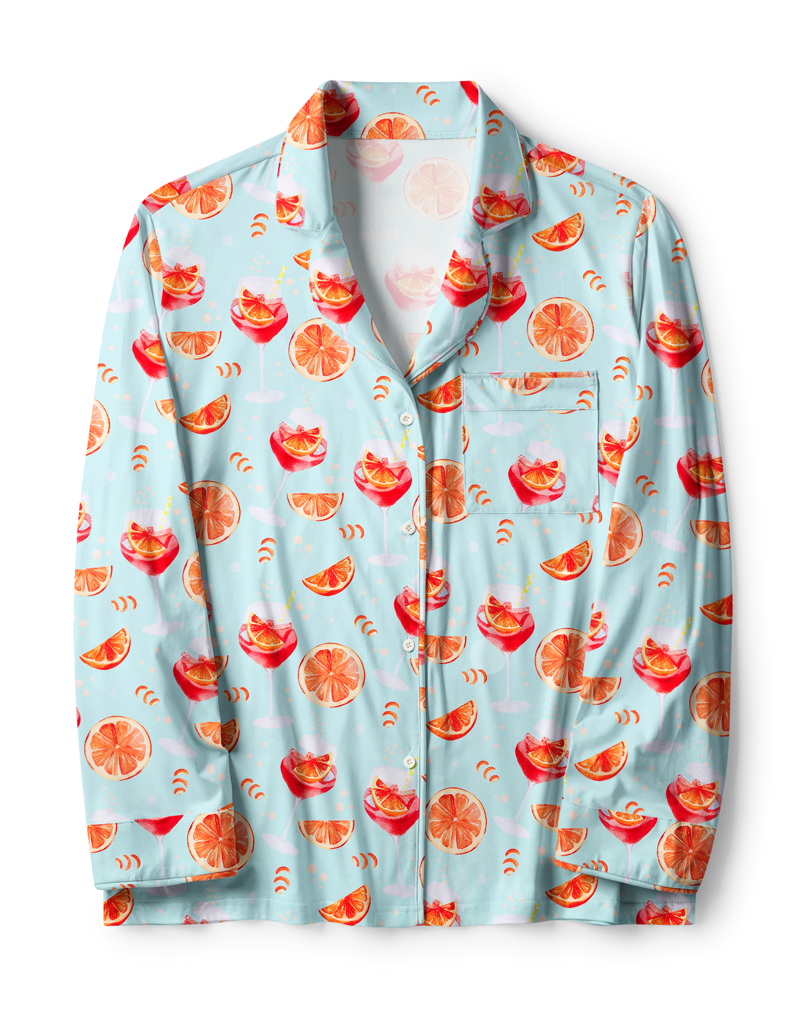 TheRetroTee Aperol Spritz Citrus Vintage Pajama Set