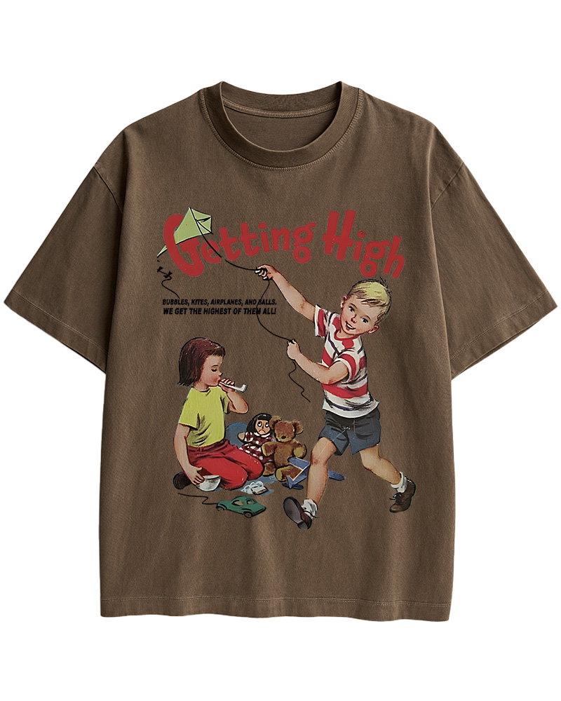 TheRetroTee Getting High 1950s Cotton T-Shirt