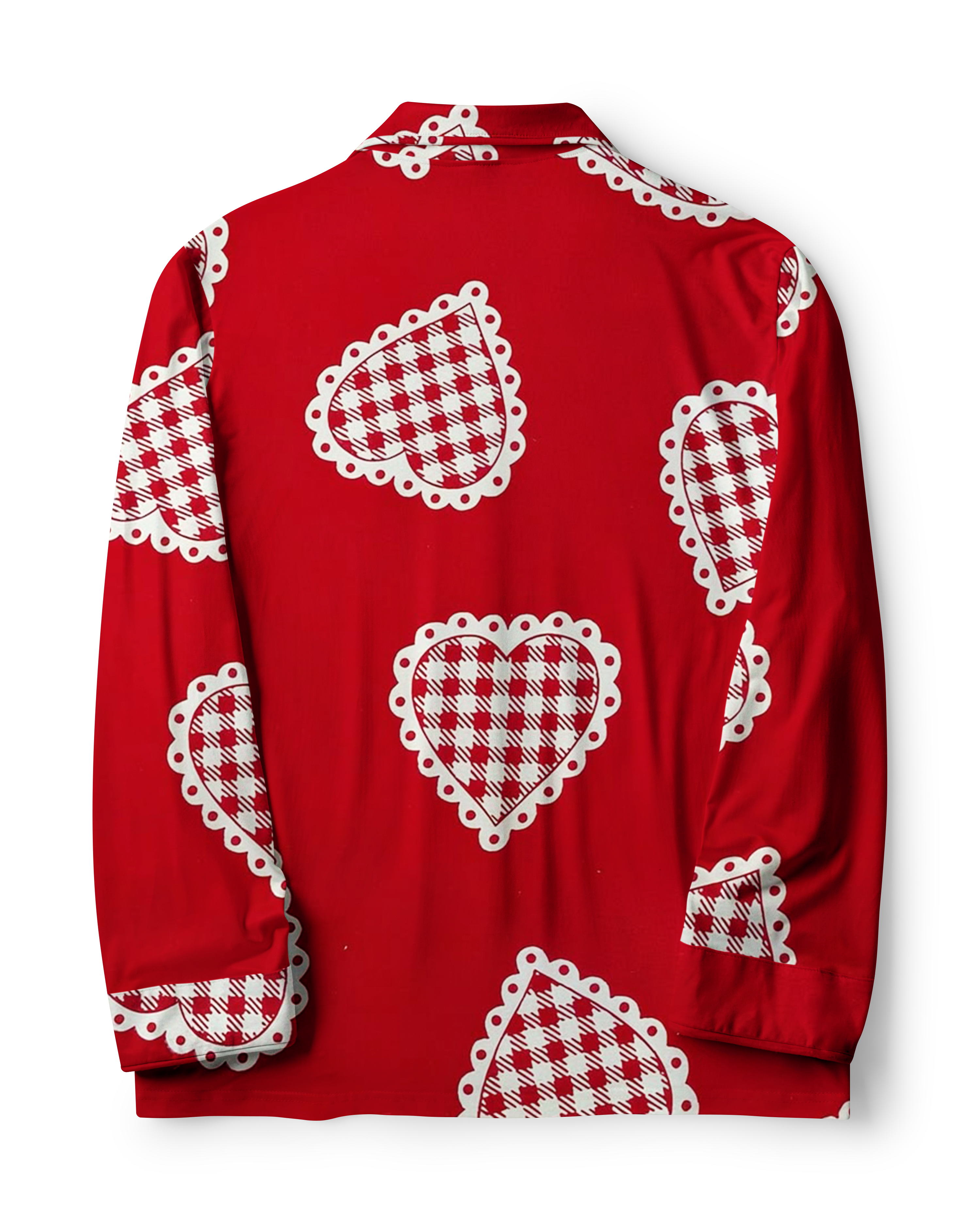 TheRetroTee Retro Valentine Heart Vintage Pajama Set