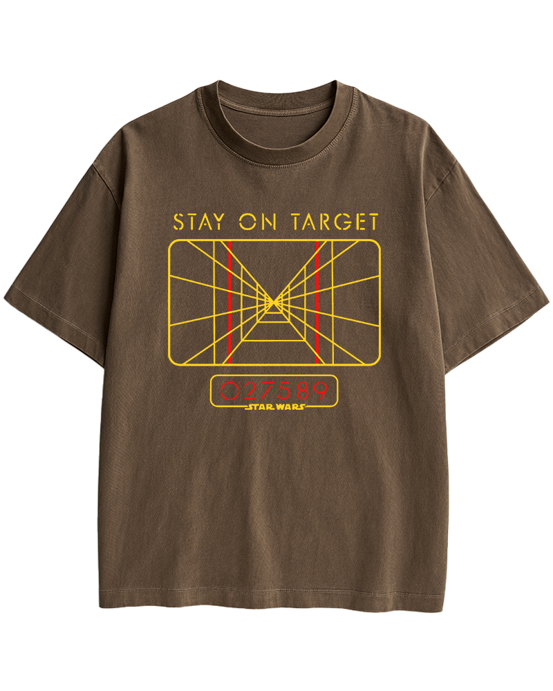 TheRetroTee Stay On Target 1970s Cotton T-Shirt