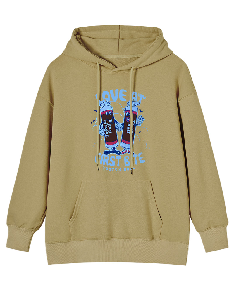 TheRetroTee Tootsie Roll - Love At First Bite Juniors 1960s Cotton Hoodie