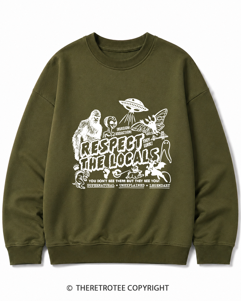 TheRetroTee Respect The Locals 1970s Cotton Sweatshirt