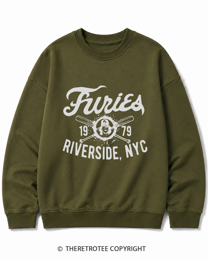 TheRetroTee Furies Riverside cult movie 1970s Cotton Sweatshirt
