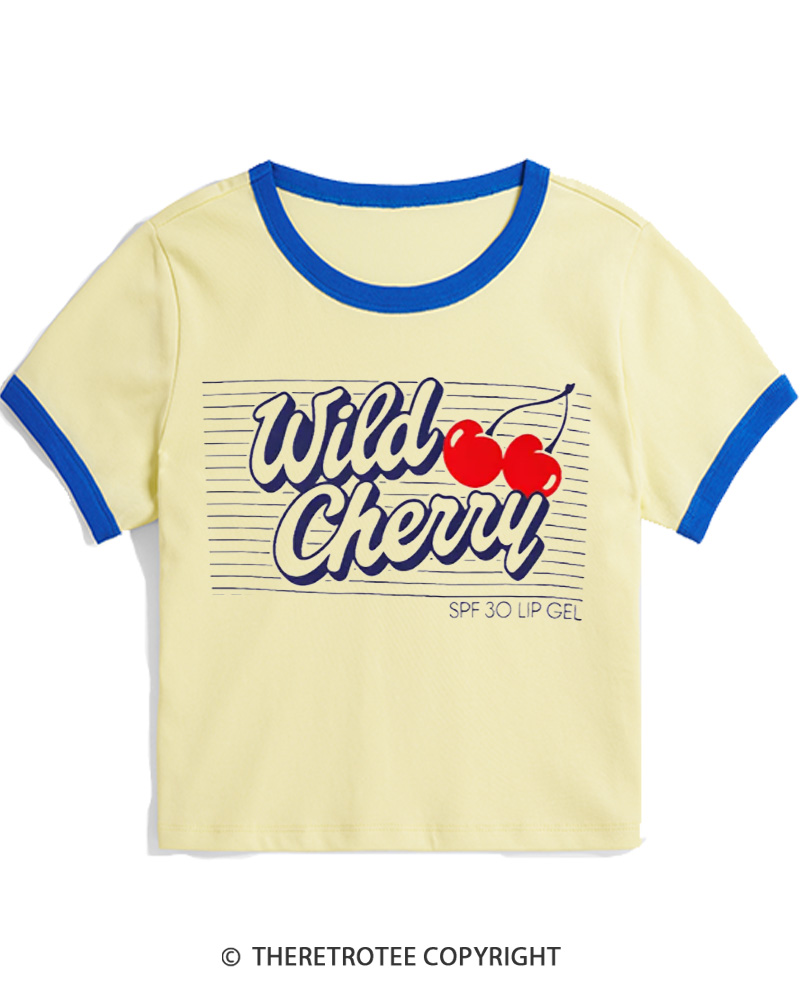 TheRetroTee Wild Cherry 1980s Women's Ringer T-shirt