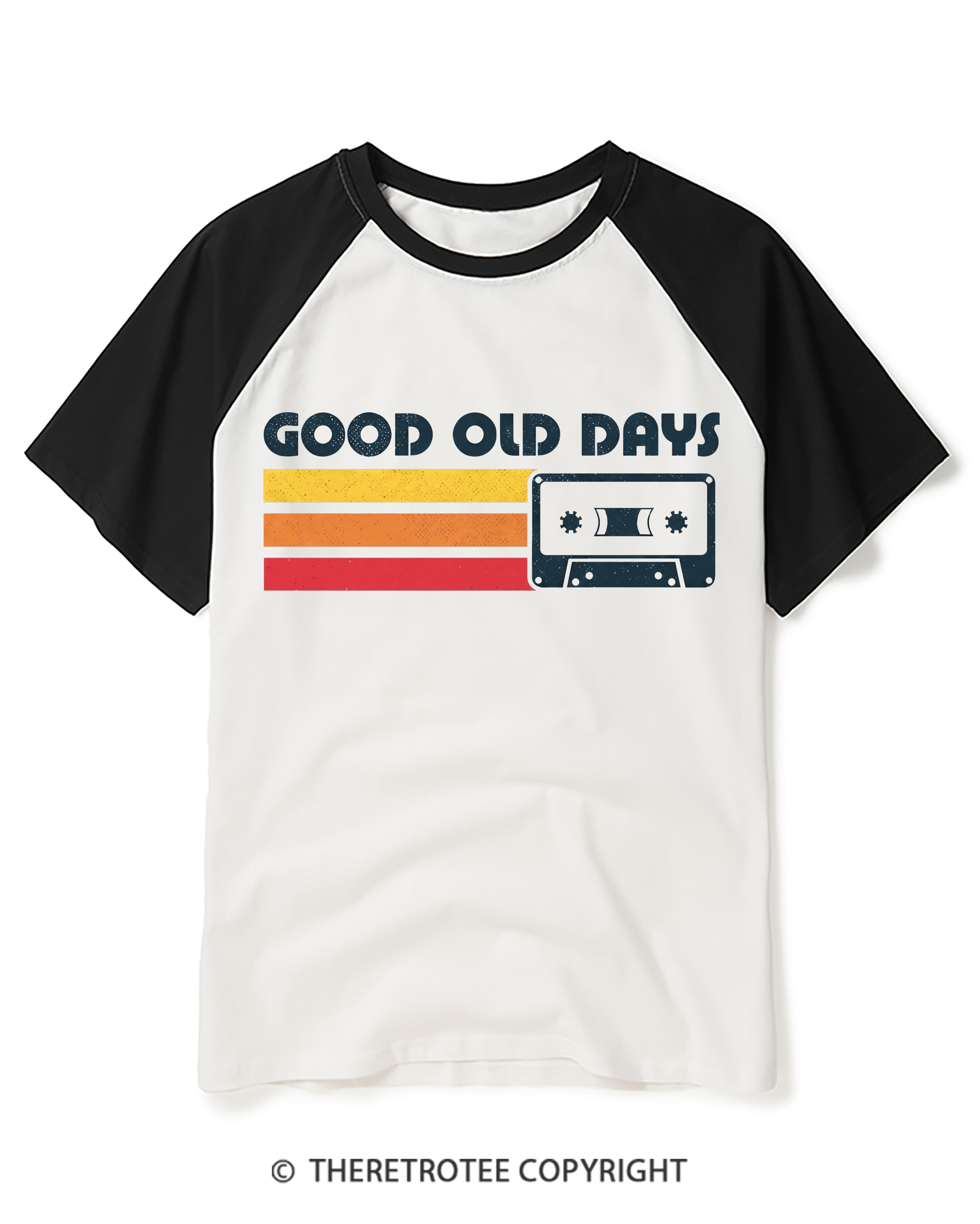 TheRetroTee Good Old Days Raglan Baseball T-Shirt