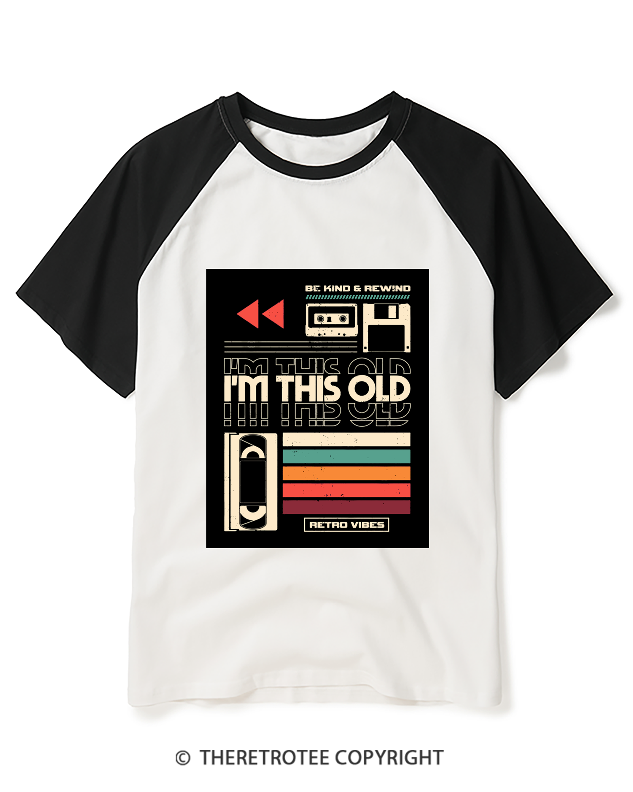 TheRetroTee Im This Old Raglan Baseball T-Shirt