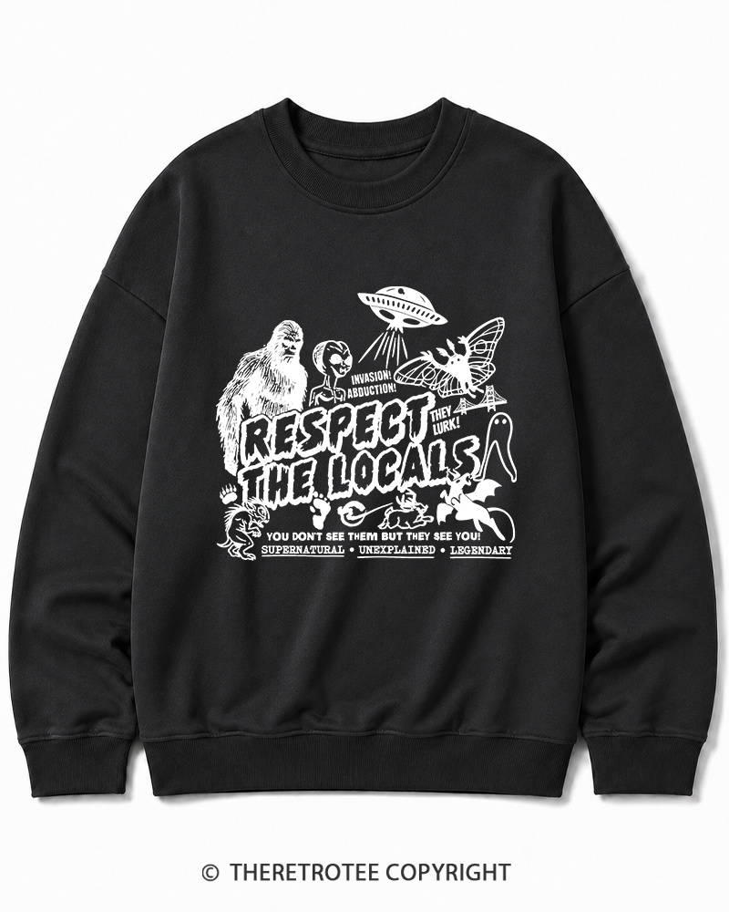 TheRetroTee Respect The Locals 1970s Cotton Sweatshirt