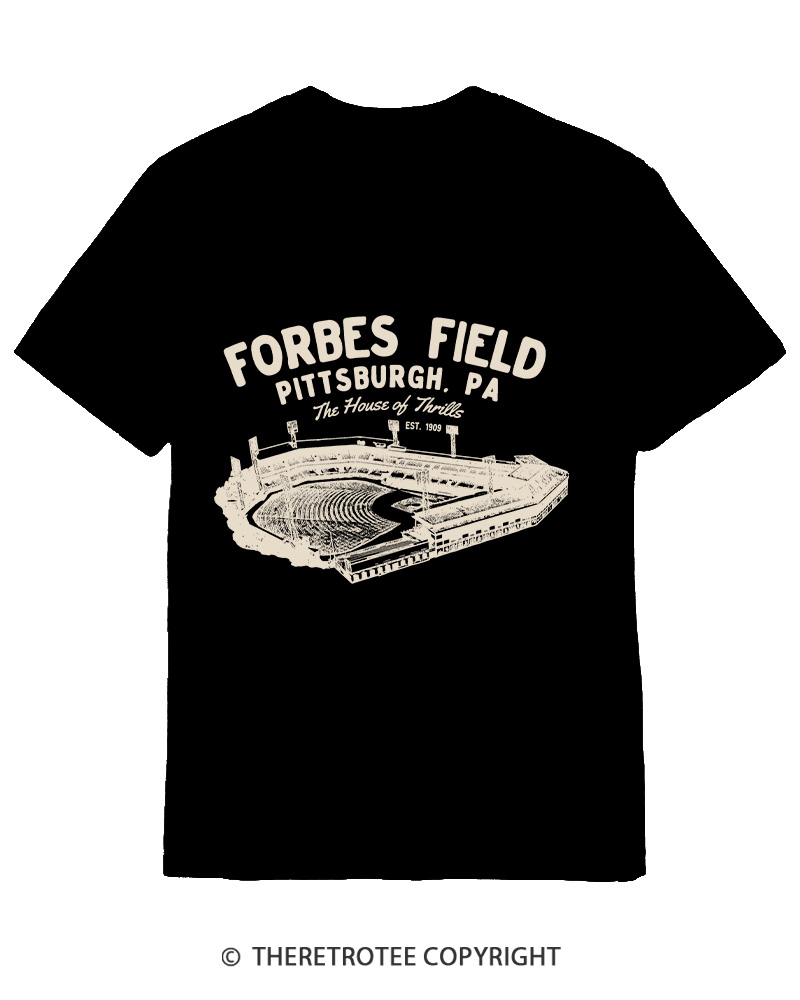 TheRetroTee Forbes Field was the home of the Pittsburgh Pirates Cotton T-Shirt