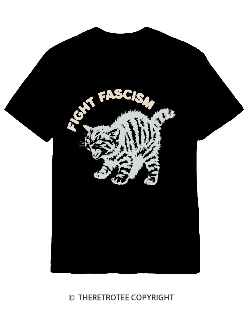 TheRetroTee Fight Fascism 1970s Cotton T-Shirt