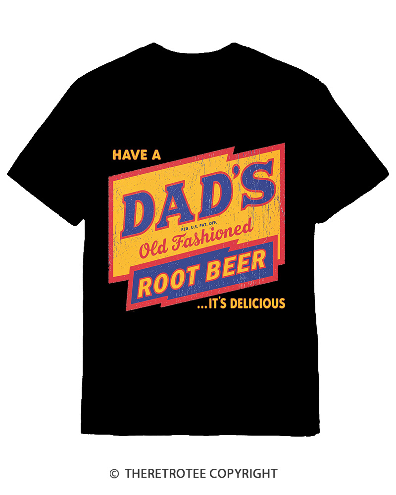 TheRetroTee Dad's Root Beer 1960s Cotton T-Shirt