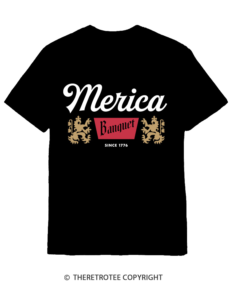 TheRetroTee Merica Banquet Beer Cotton T-Shirt